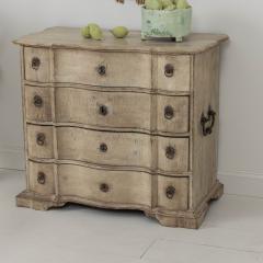 18th c Danish Oak Commode in Original Patina with Arbalette Shaped Front - 3459485
