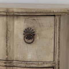 18th c Danish Oak Commode in Original Patina with Arbalette Shaped Front - 3459493