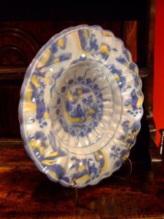 18th c Dutch Delft Lobed Sweetmeat Dish - 4785227