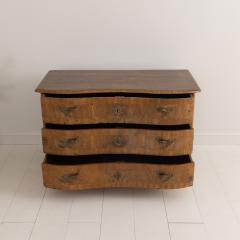 18th c Dutch Louis Philippe Period Serpentine Front Walnut Parquetry Commode - 3223947