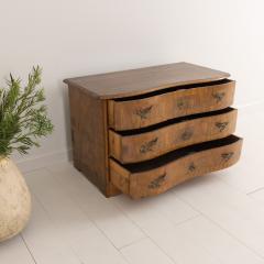 18th c Dutch Louis Philippe Period Serpentine Front Walnut Parquetry Commode - 3223948