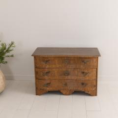 18th c Dutch Louis Philippe Period Serpentine Front Walnut Parquetry Commode - 3223949