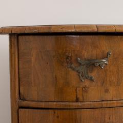 18th c Dutch Louis Philippe Period Serpentine Front Walnut Parquetry Commode - 3223951