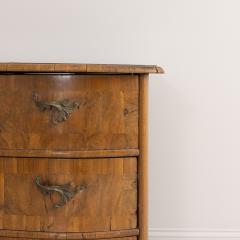18th c Dutch Louis Philippe Period Serpentine Front Walnut Parquetry Commode - 3223954