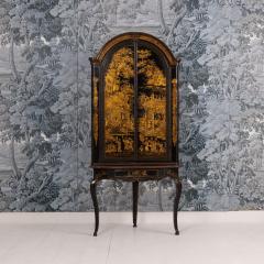 18th c English Black Lacquer and Parcel Gilt Japanned Corner Cabinet on Stand - 3988341