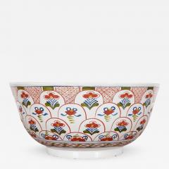 18th c English Delft Polychrome Punch Bowl - 3575038