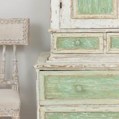 18th c European Two Part Cabinet in Original Paint - 3376851