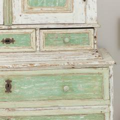 18th c European Two Part Cabinet in Original Paint - 3376853