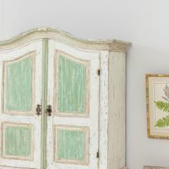 18th c European Two Part Cabinet in Original Paint - 3376855