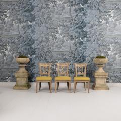 18th c French Directoire Period Set of Six Bleached Beechwood Chairs - 4125392
