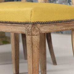 18th c French Directoire Period Set of Six Bleached Beechwood Chairs - 4125397