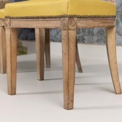 18th c French Directoire Period Set of Six Bleached Beechwood Chairs - 4125398