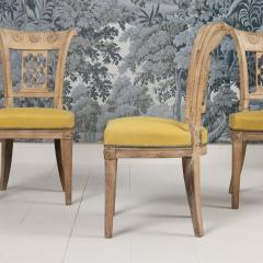 18th c French Directoire Period Set of Six Bleached Beechwood Chairs - 4125399