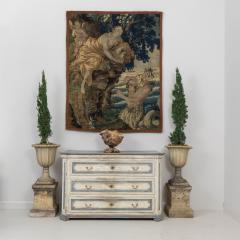 18th c French Large Painted Commode with Hand Painted Marbleized Top - 3379855