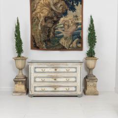 18th c French Large Painted Commode with Hand Painted Marbleized Top - 3379858