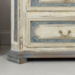 18th c French Large Painted Commode with Hand Painted Marbleized Top - 3379861
