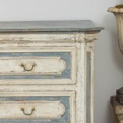 18th c French Large Painted Commode with Hand Painted Marbleized Top - 3379862