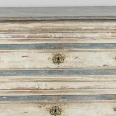 18th c French Large Painted Commode with Hand Painted Marbleized Top - 3379865