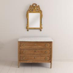 18th c French Louis XVI Parquetry Commode with Italian Carrara Marble Top - 3065850