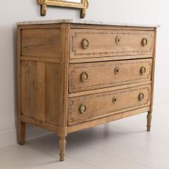 18th c French Louis XVI Parquetry Commode with Italian Carrara Marble Top - 3065853