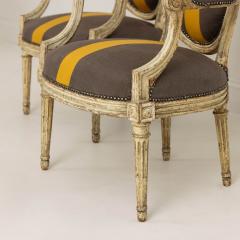 18th c French Louis XVI Period Fauteuils in Original Paint - 3692933