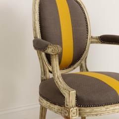 18th c French Louis XVI Period Fauteuils in Original Paint - 3692934