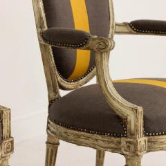 18th c French Louis XVI Period Fauteuils in Original Paint - 3692936