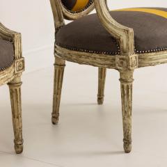 18th c French Louis XVI Period Fauteuils in Original Paint - 3692938