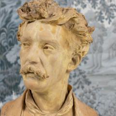 18th c French Signed Terracotta Bust of an Artist - 4045153