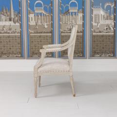 18th c German Louis XVI Period Beech Wood Armchair in Original Paint - 3943265