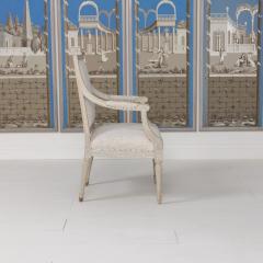 18th c German Louis XVI Period Beech Wood Armchair in Original Paint - 3943266