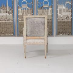 18th c German Louis XVI Period Beech Wood Armchair in Original Paint - 3943271