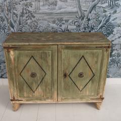 18th c Italian Buffet with Iron Details in Original Green Paint - 4496910