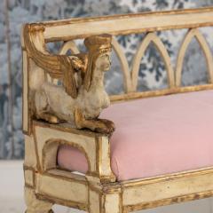 18th c Italian Neoclassical Sphinx Sofa in Original Paint and Giltwood - 4466138