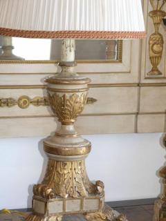 18th c Italian Painted and Parcel Gilt Table Lamp - 449424