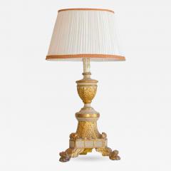 18th c Italian Painted and Parcel Gilt Table Lamp - 449642