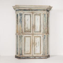 18th c Italian Tall Two Part Cabinet in Original Paint - 4045172