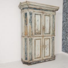 18th c Italian Tall Two Part Cabinet in Original Paint - 4045179