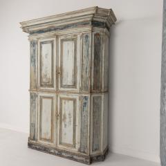 18th c Italian Tall Two Part Cabinet in Original Paint - 4045180