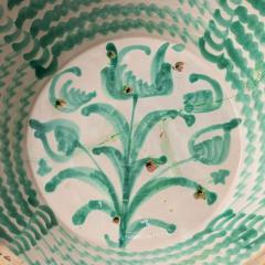 18th c Large Spanish Green Fajalauza Lebrillo Bowl from Granada - 3635963