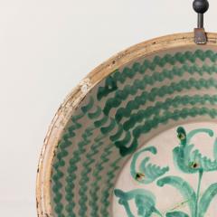 18th c Large Spanish Green Fajalauza Lebrillo Bowl from Granada - 3635964