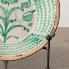 18th c Large Spanish Green Fajalauza Lebrillo Bowl from Granada - 3635967