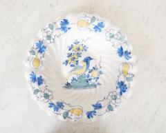 18th c Lobed Bluebird Dish - 4389748