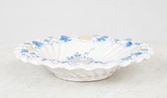 18th c Lobed Bluebird Dish - 4389749