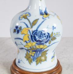 18th c Polychrome Delft Vase now as Table Lamp - 4686734