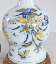 18th c Polychrome Delft Vase now as Table Lamp - 4686736