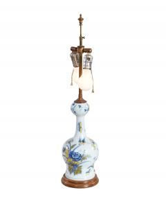 18th c Polychrome Delft Vase now as Table Lamp - 4686739