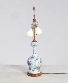 18th c Polychrome Delft Vase now as Table Lamp - 4686740