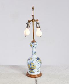 18th c Polychrome Delft Vase now as Table Lamp - 4686741