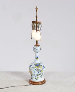 18th c Polychrome Delft Vase now as Table Lamp - 4686742
